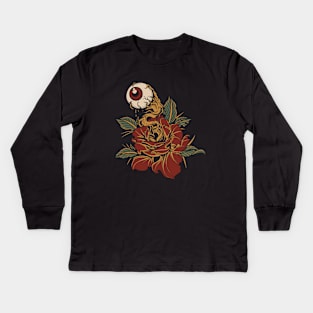 Rose Monster Kids Long Sleeve T-Shirt